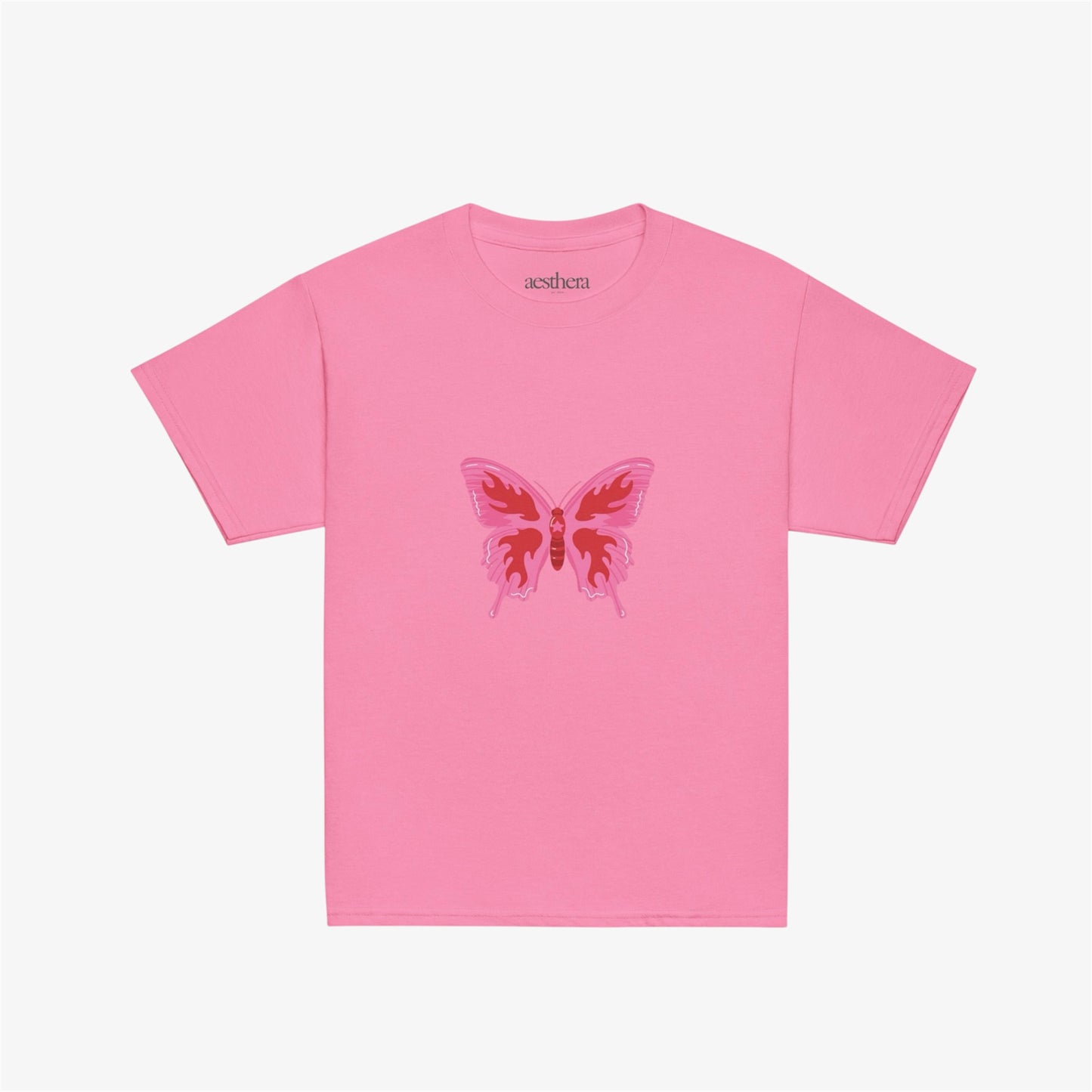 neon butterfly baby tee