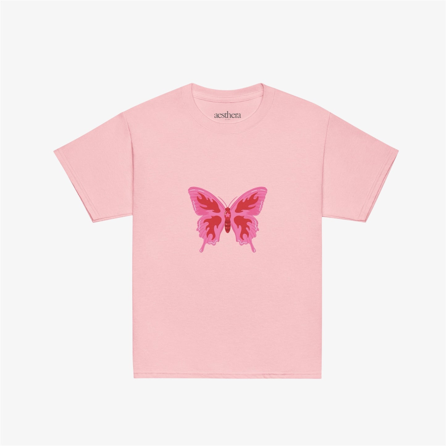 neon butterfly baby tee