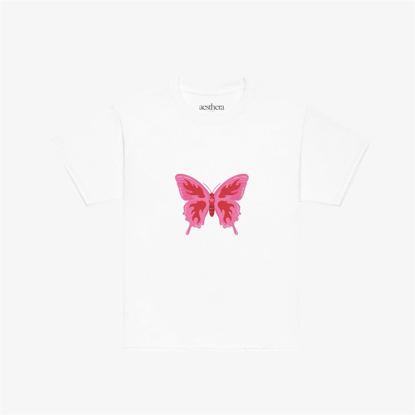 neon butterfly baby tee