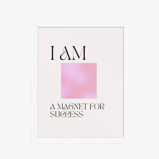 success magnet framed print