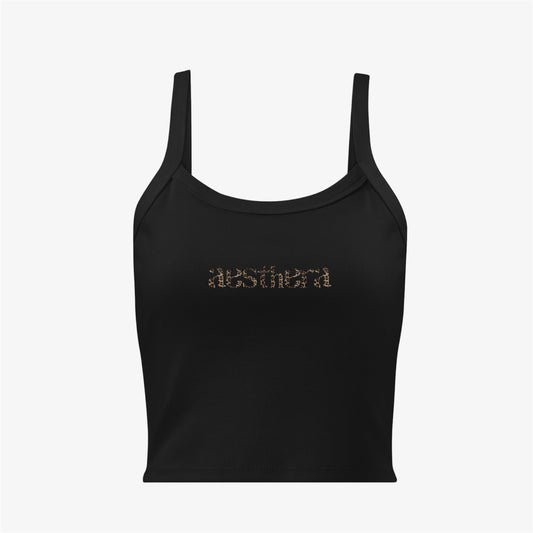 leopard logo tank top