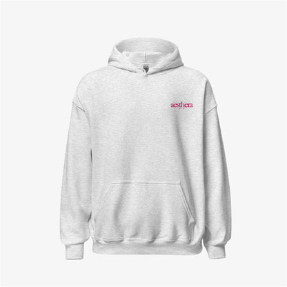 pink embroidered hoodie