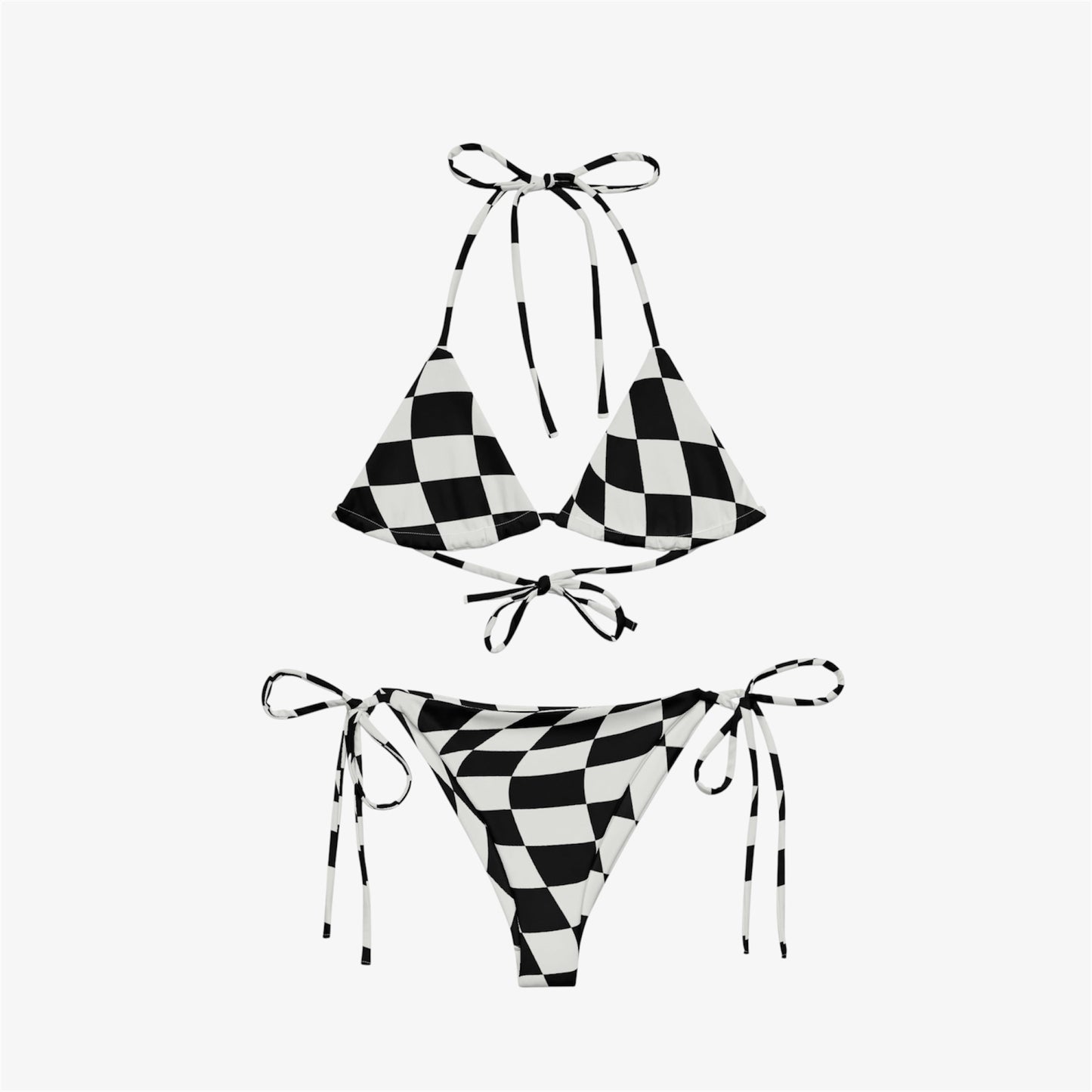 checkered string bikini