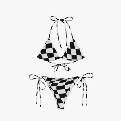 checkered string bikini