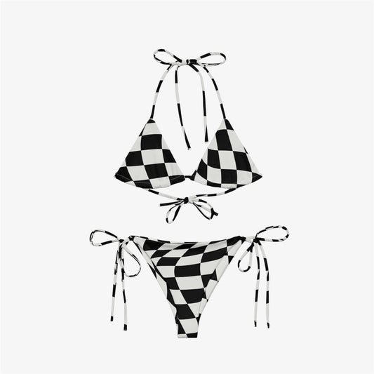 checkered string bikini