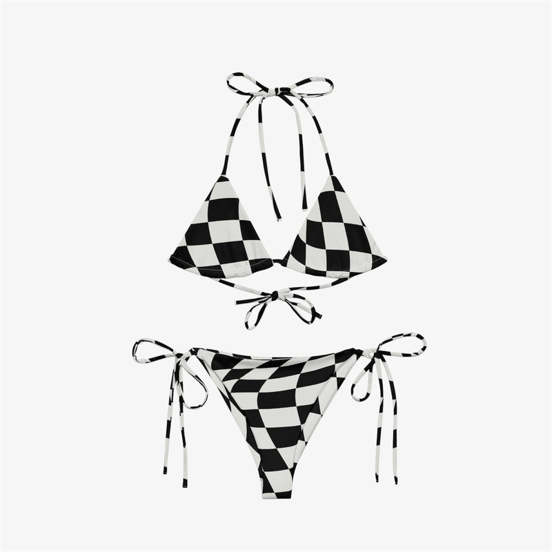 checkered string bikini