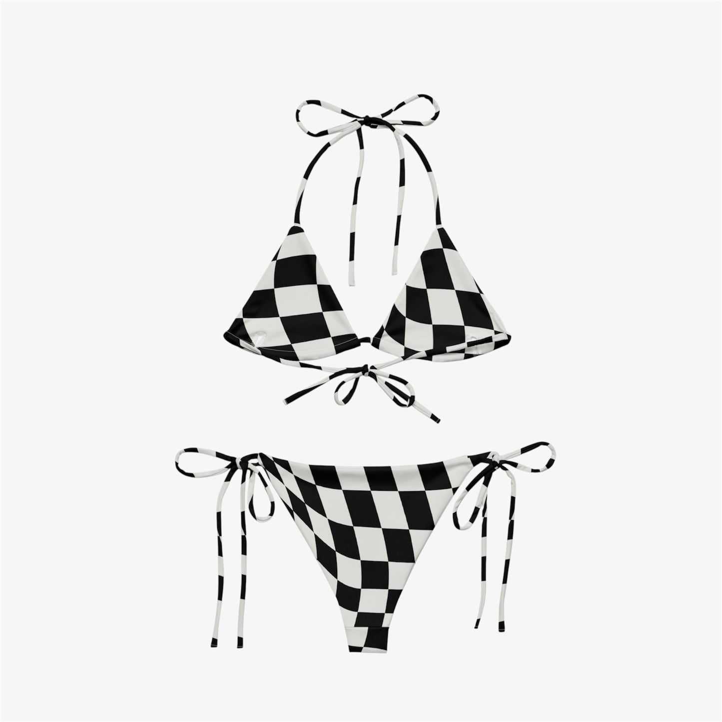 checkered string bikini
