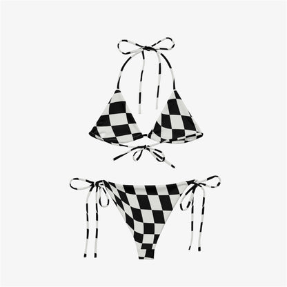 checkered string bikini