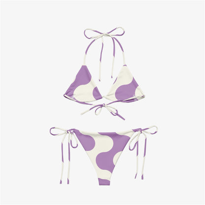 purple swirl string bikini