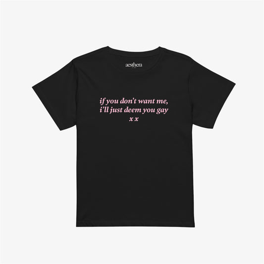 deem you gay midi tee