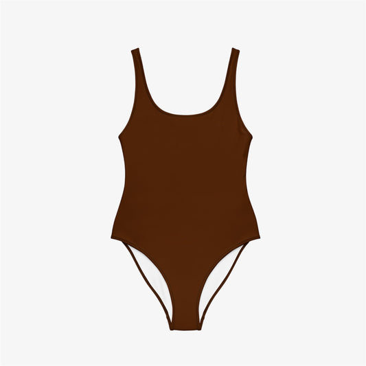 brown swimsuit