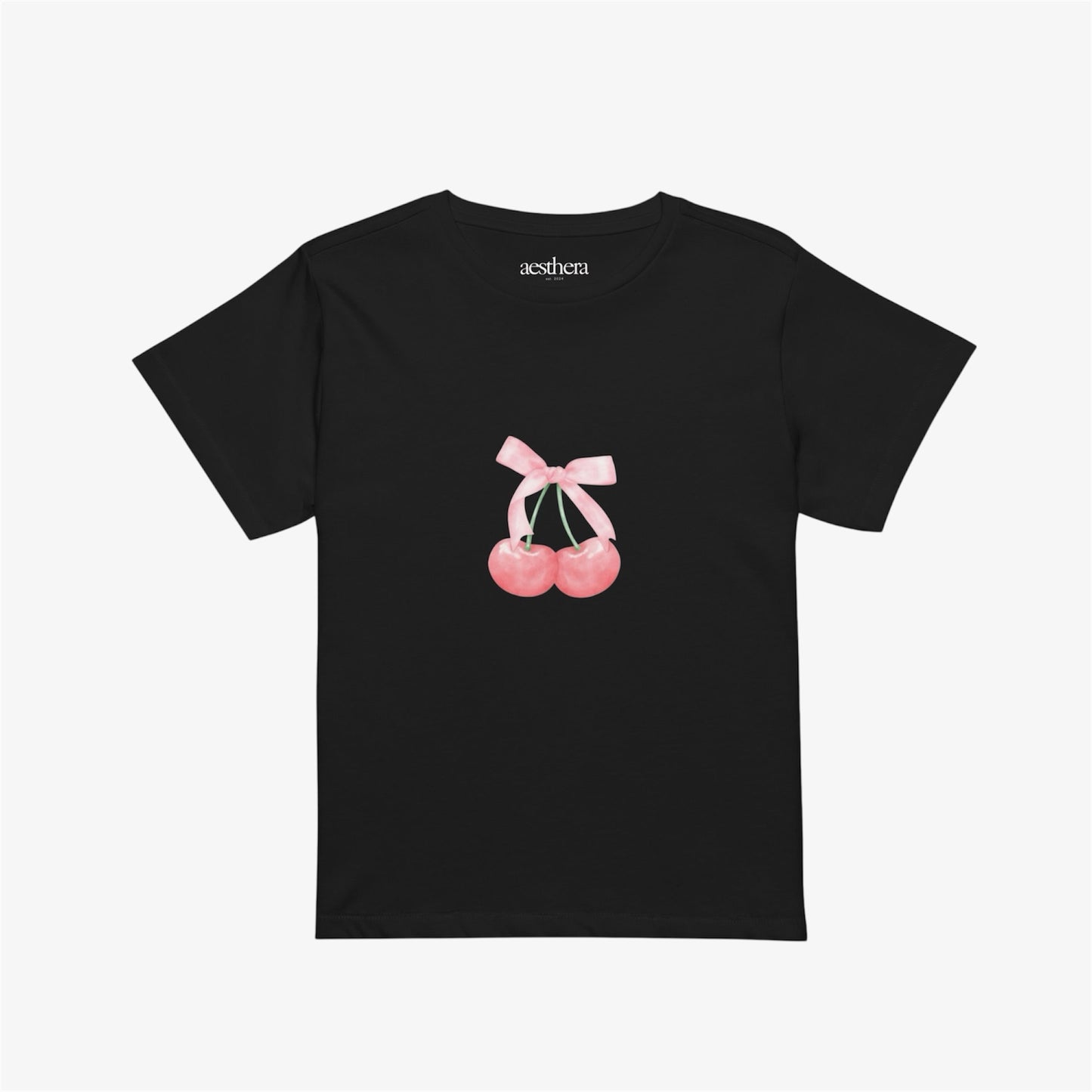 cherry bow midi tee