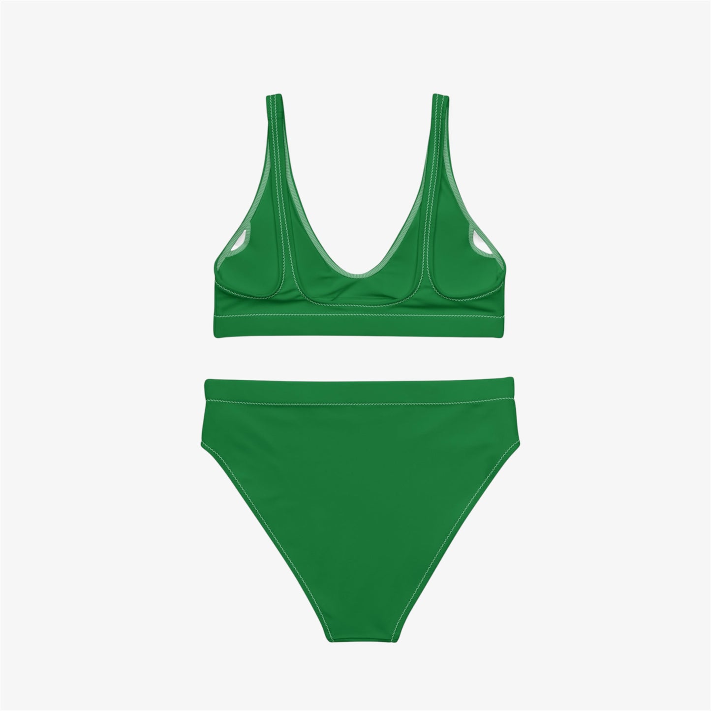 green high-waisted bikini
