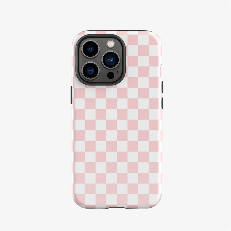 pink checkered iphone case