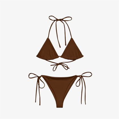 brown string bikini