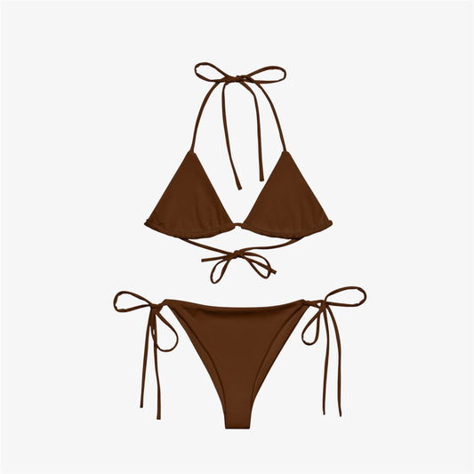 brown string bikini
