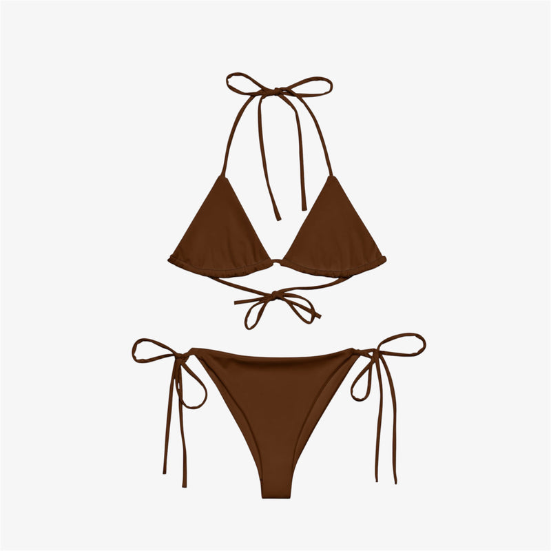 brown string bikini