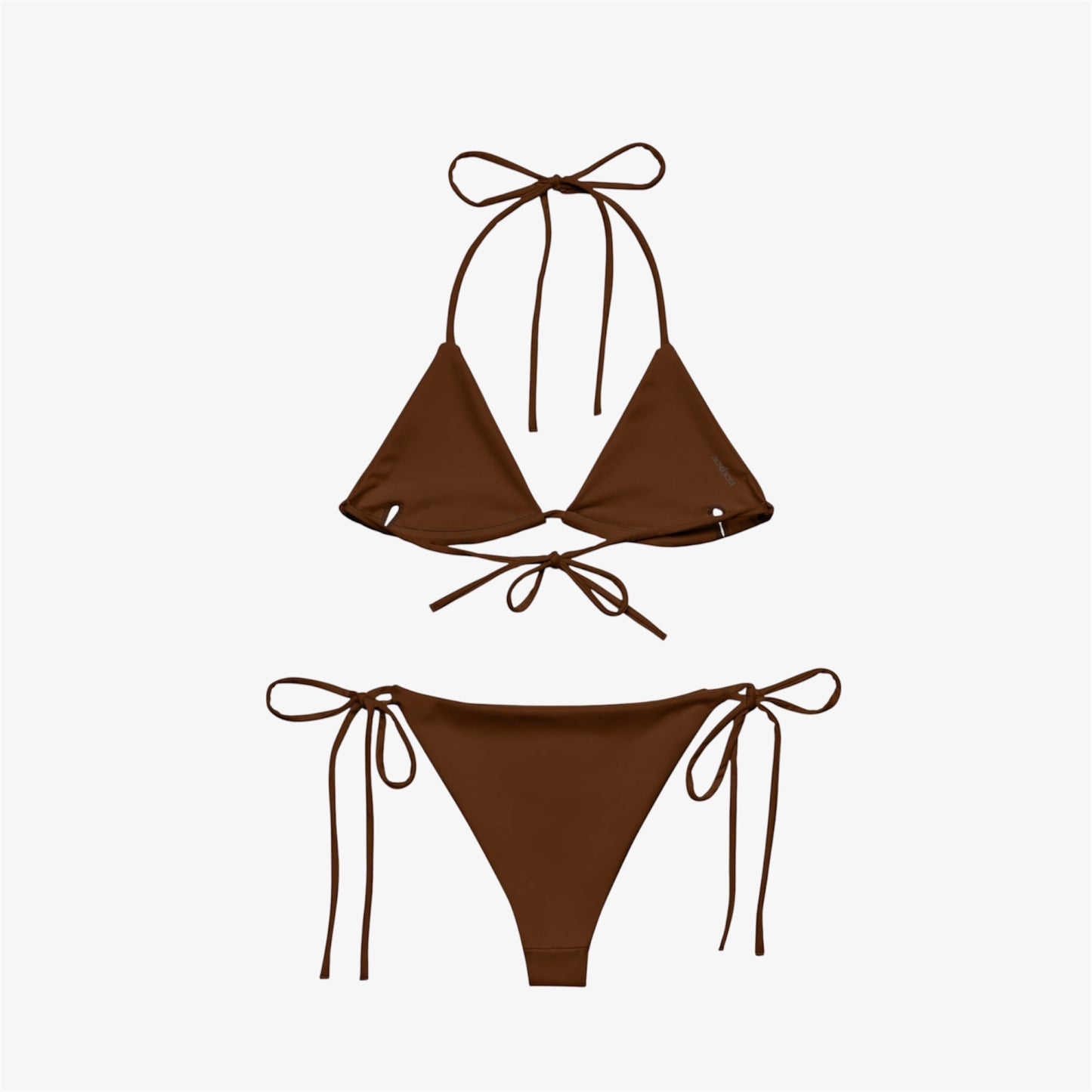 brown string bikini