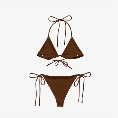 brown string bikini