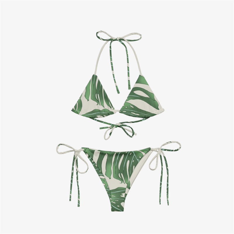 palm leaf string bikini