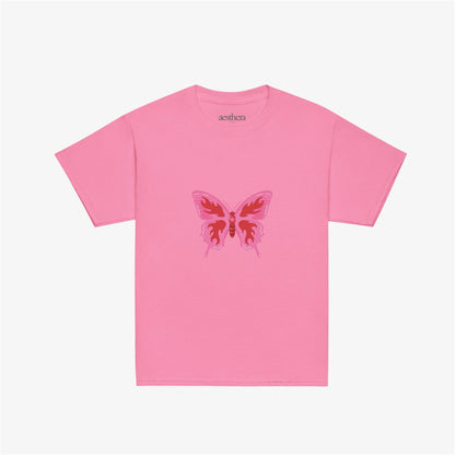 neon butterfly baby tee