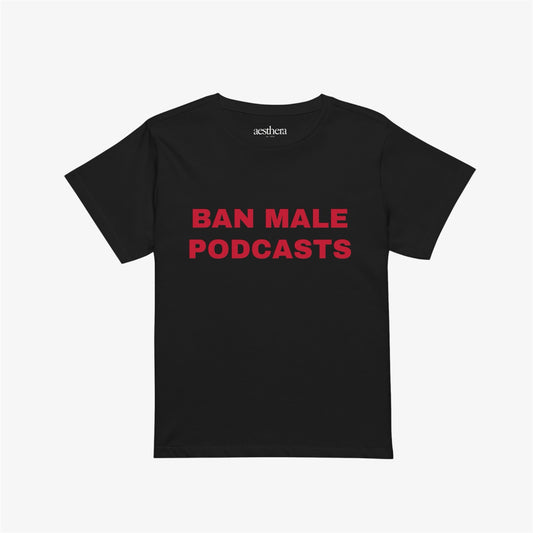 ban male podcasts midi tee