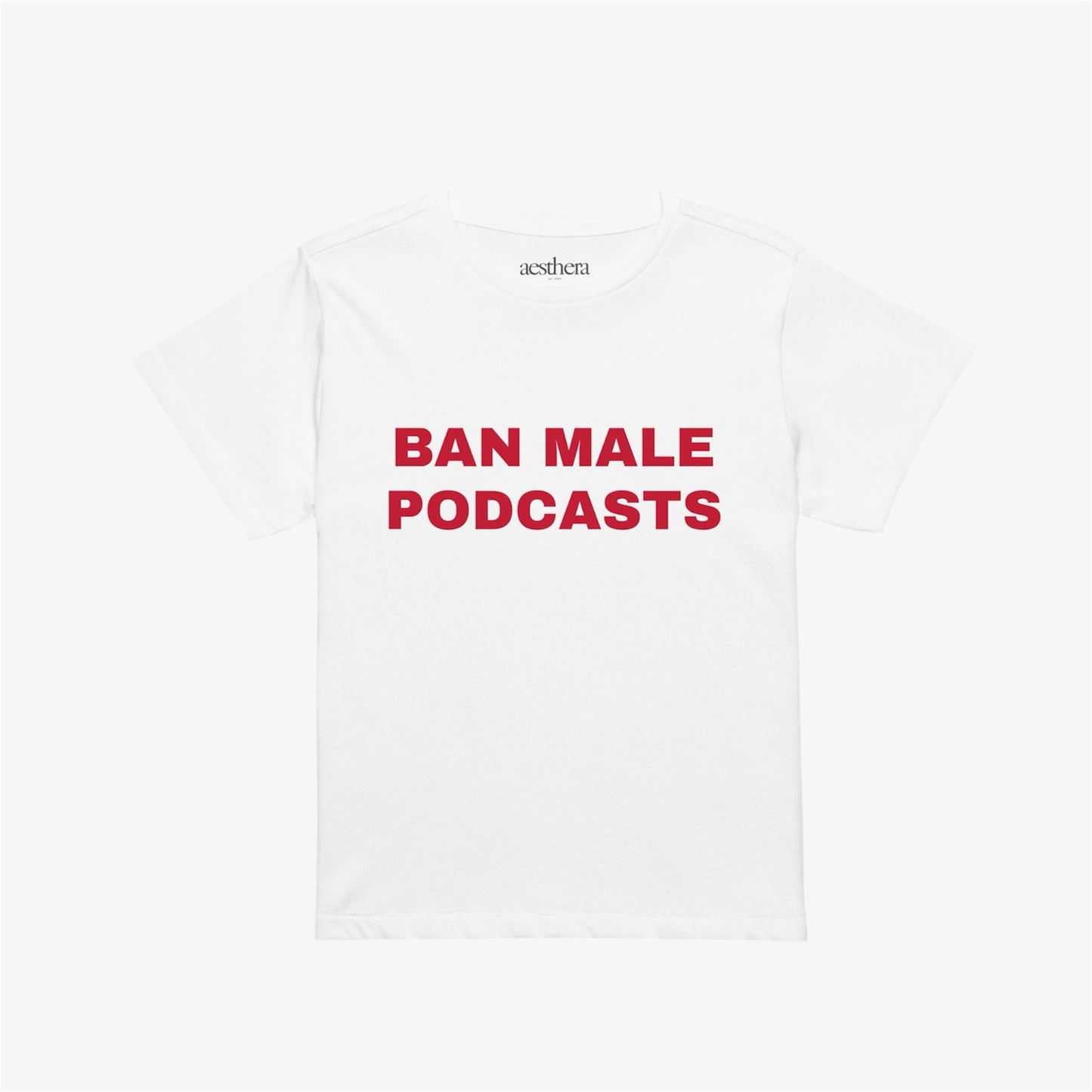 ban male podcasts midi tee