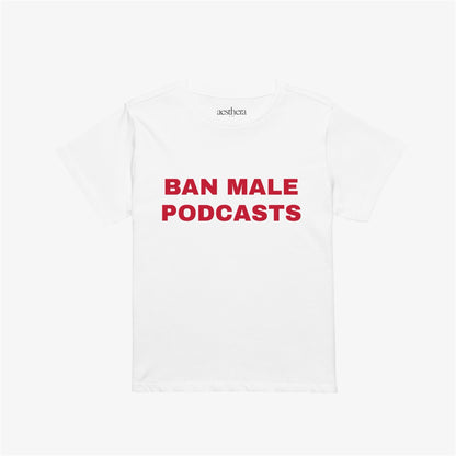 ban male podcasts midi tee