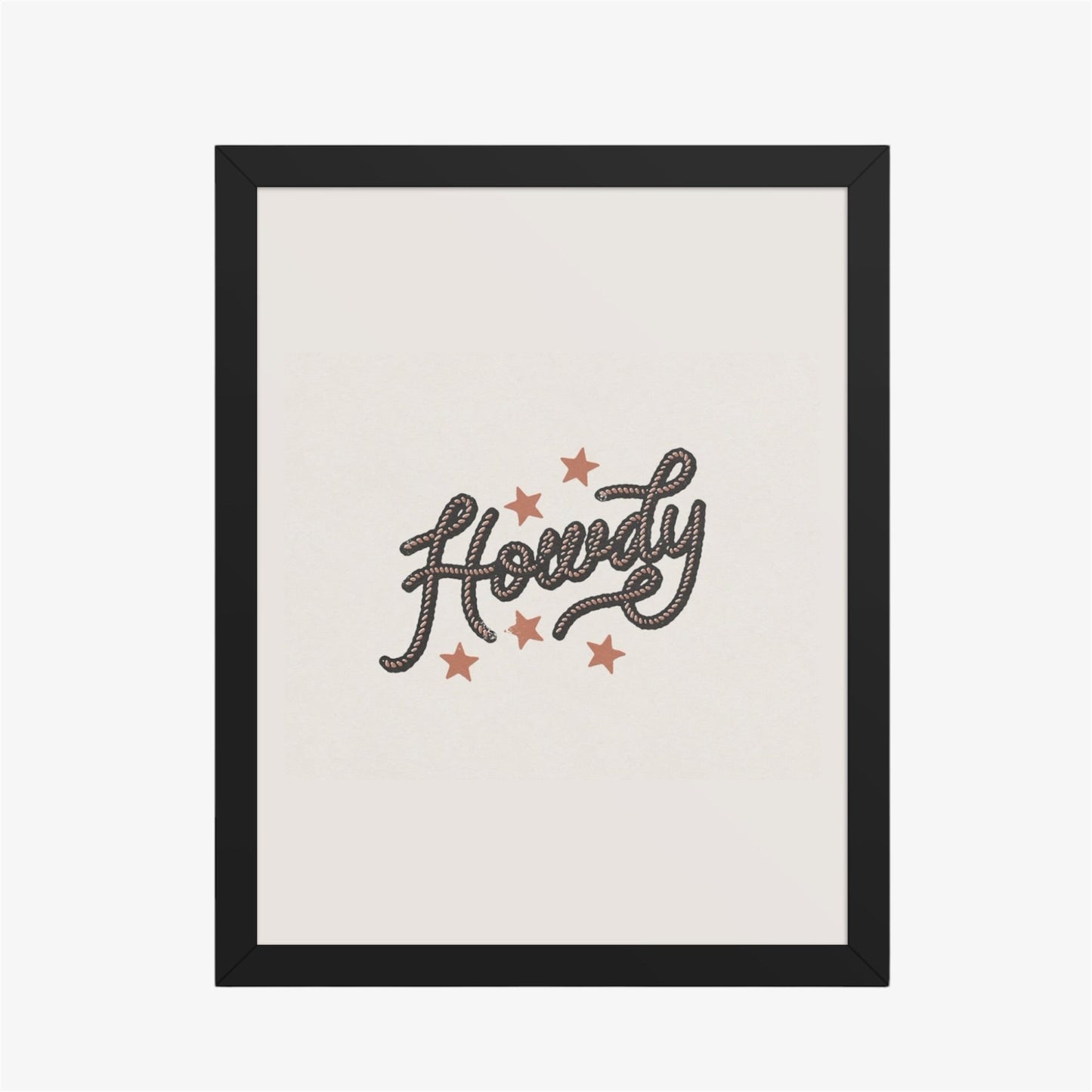 howdy framed print