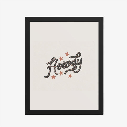 howdy framed print