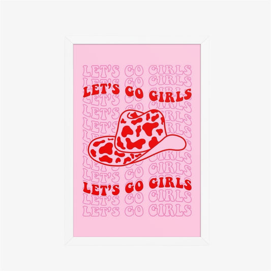 lets go girls framed print